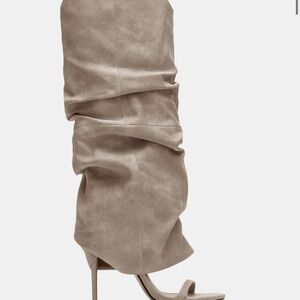 Steve Madden Ravine Cuffed Knee High Open Toe Boots